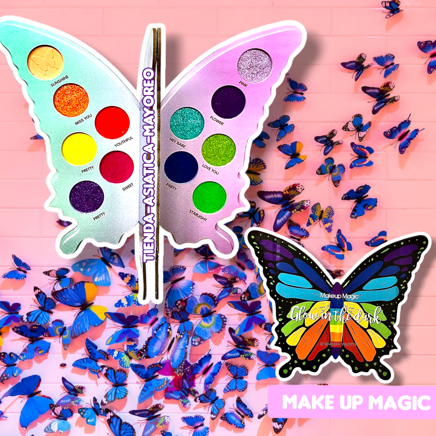 Paleta de Sombras Glow in The Dark Make up Magic