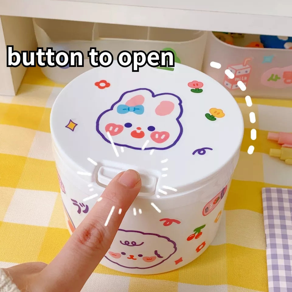 Mini Bote de Basura Para Escritorio con Stickers Variado