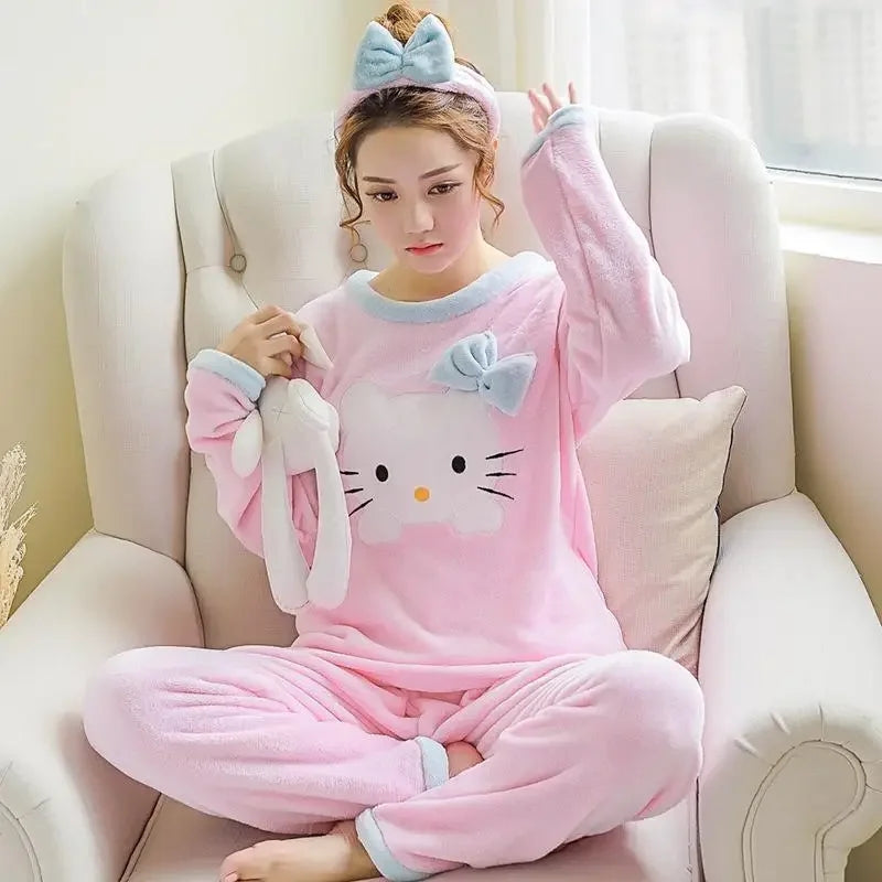 Pijama polar kitty con Diadema