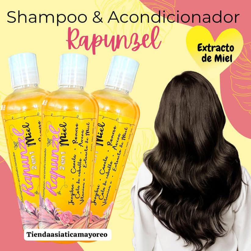 Shampoo + Acondicionador Rapunzel con Extracto de Miel