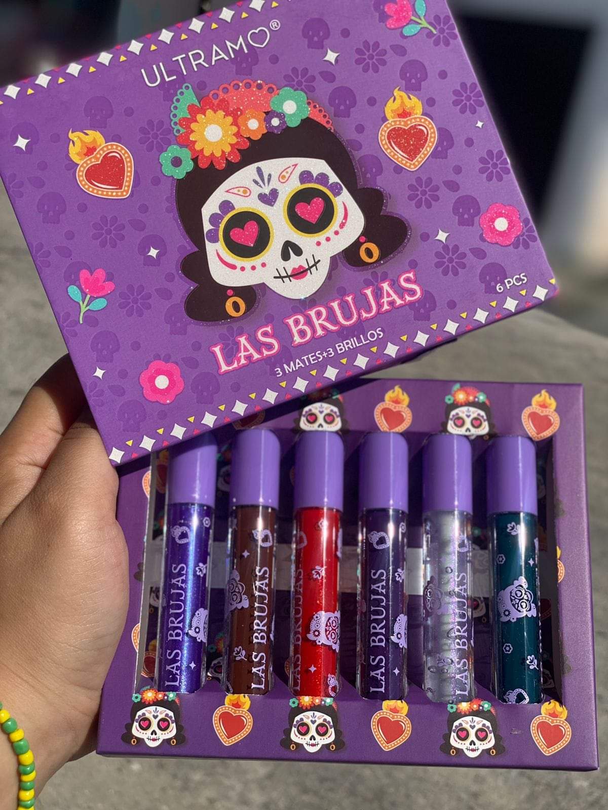 Set de Lipgloss Viva la Vida Dia de Muertos 6pzs Variado