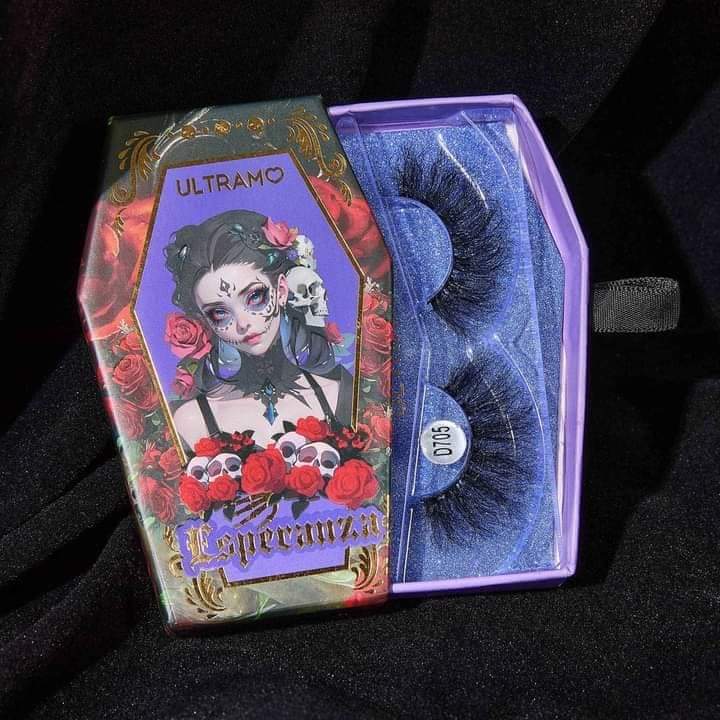 Caja con 10 pares de Pestañas postizas "Fieles Difuntos" variado ULTRAMO