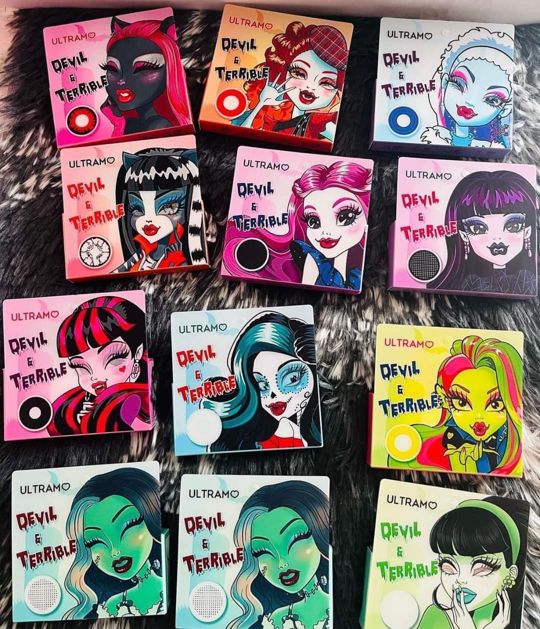 Caja de 12 Pupilentes halloween "Devil & Terrible" variado ULTRAMO