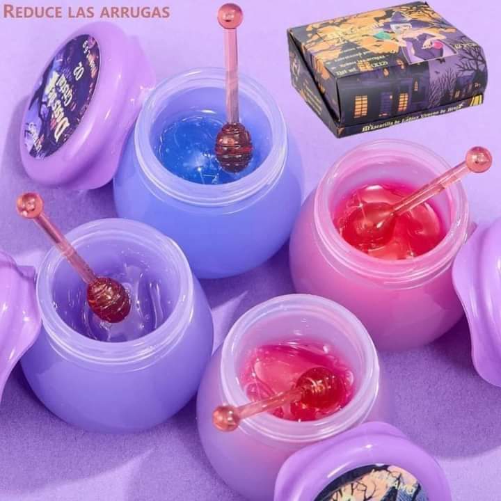 Caja con 12 Mascarilla para labios "Veneno de bruja " aromas frutales variado ULTRAMO
