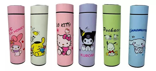 Termo con indicador de temperatura sanrio 500ml variado