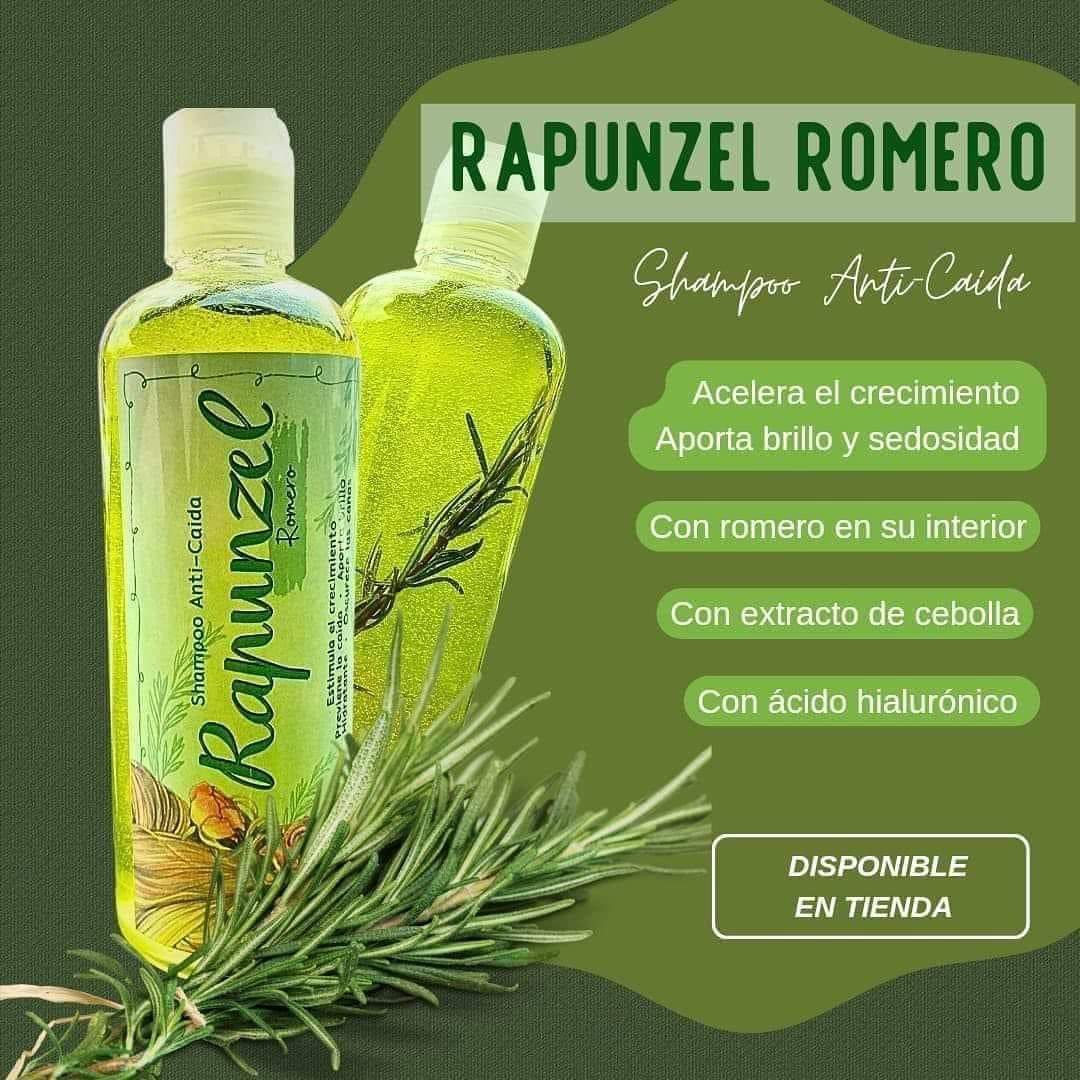 Shampoo Rapunzel Anti-Caida con Extracto de Romero y Acido Hialuronico