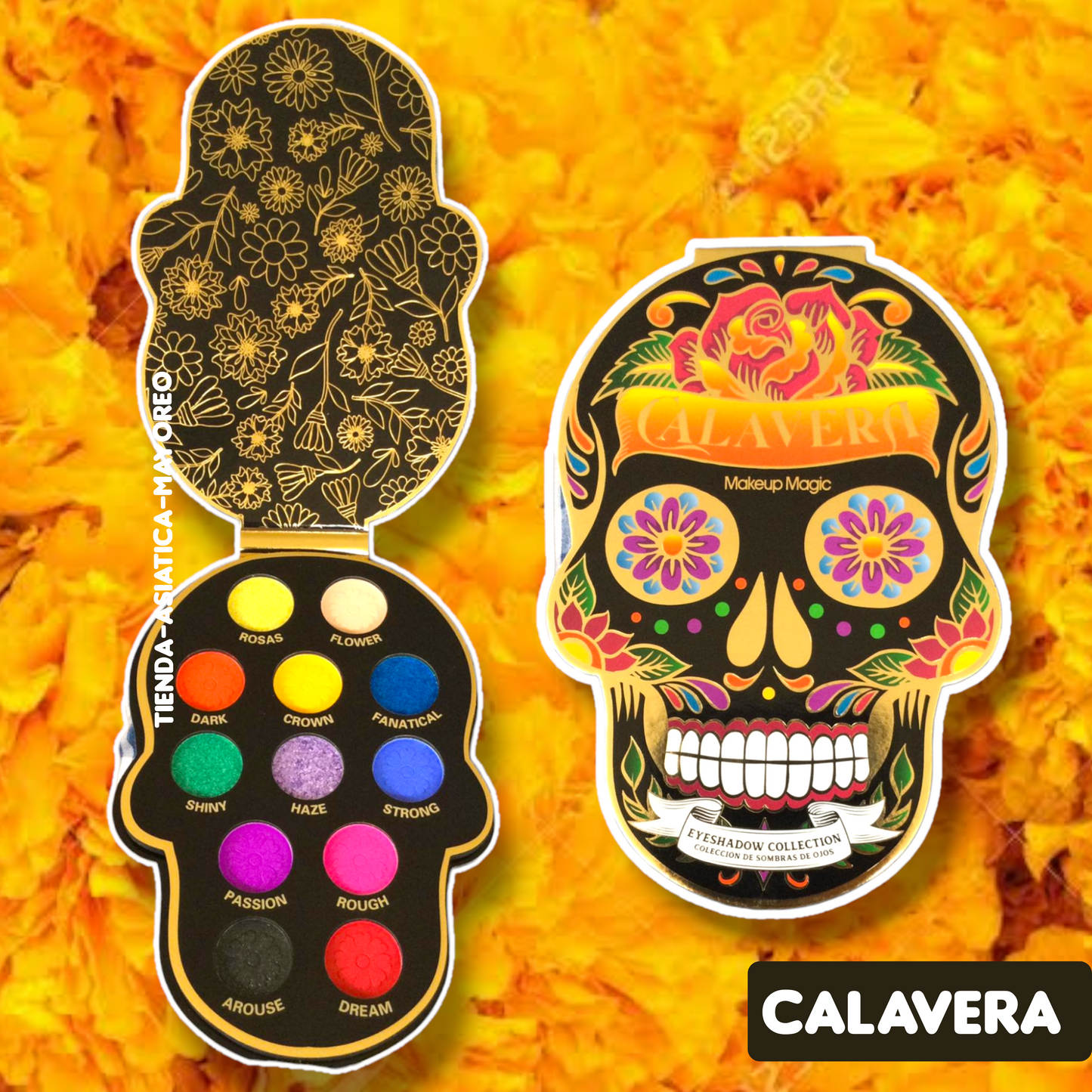 Paleta de Sombras Calavera Make Up Magic