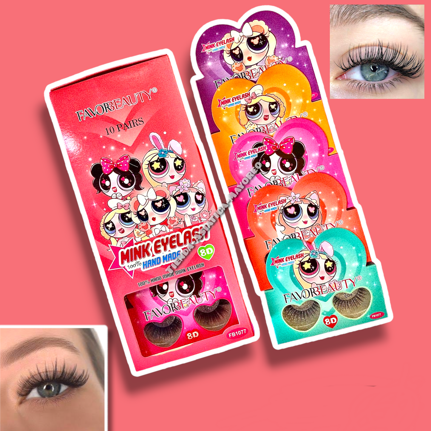 Pestañas Postizas PowerPuff Variado Favor Beauty