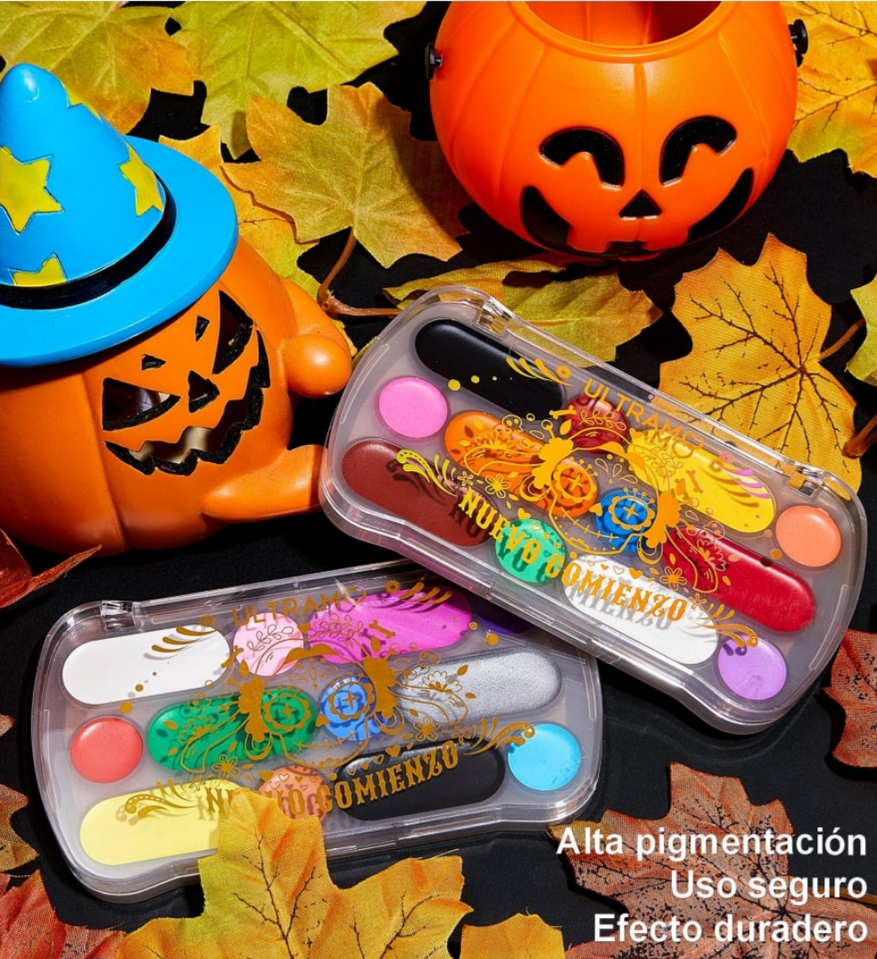 Caja con 6 paletas de pinturas faciales Nuevo comienzo ULTRAMO