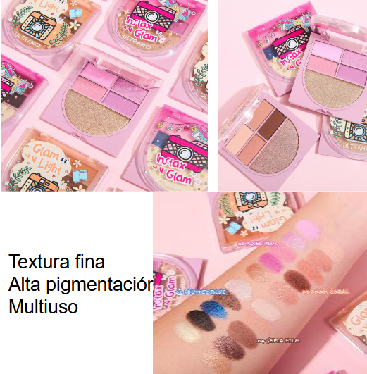 PALETA DE SOMBRAS E LUMINADORES ULTRAMO