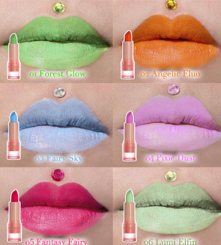 Caja de 12 labiales en barra Neon ULTRAMO