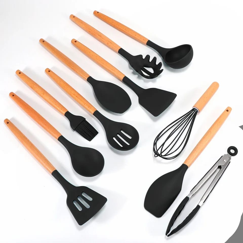 Set de Utensilios de Cocina 10pzs de silicon Variado