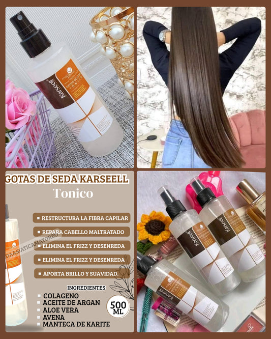 Tonico Reparador de Cabello Gotas de Seda Karseell 250ml
