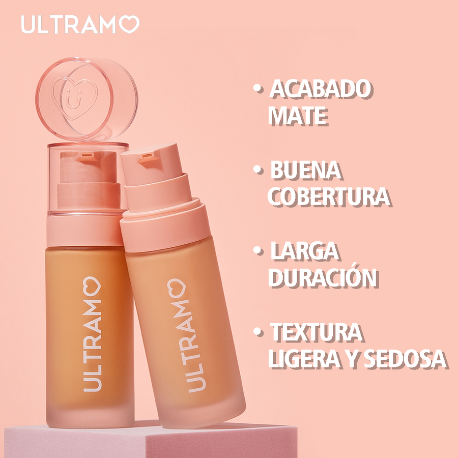 Caja de base de maquillaje de larga duracion con spf 15 ULTRAMO (12 piezas)