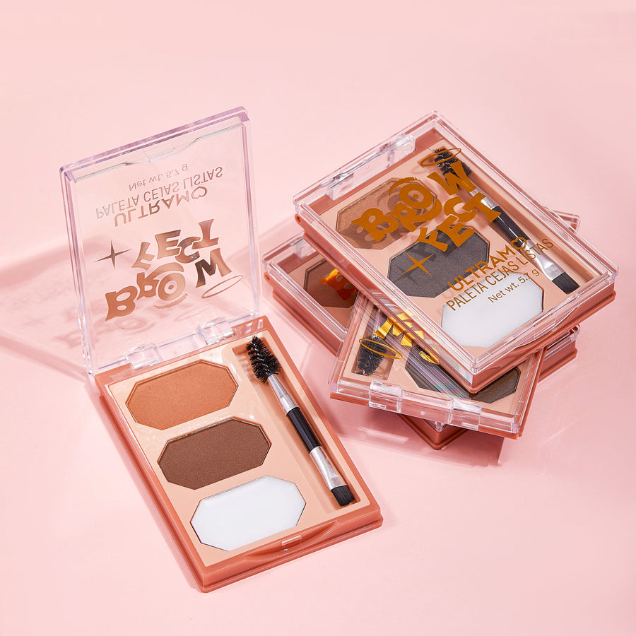 Paleta de sombras para cejas+ cera fijadora ULTRAMO