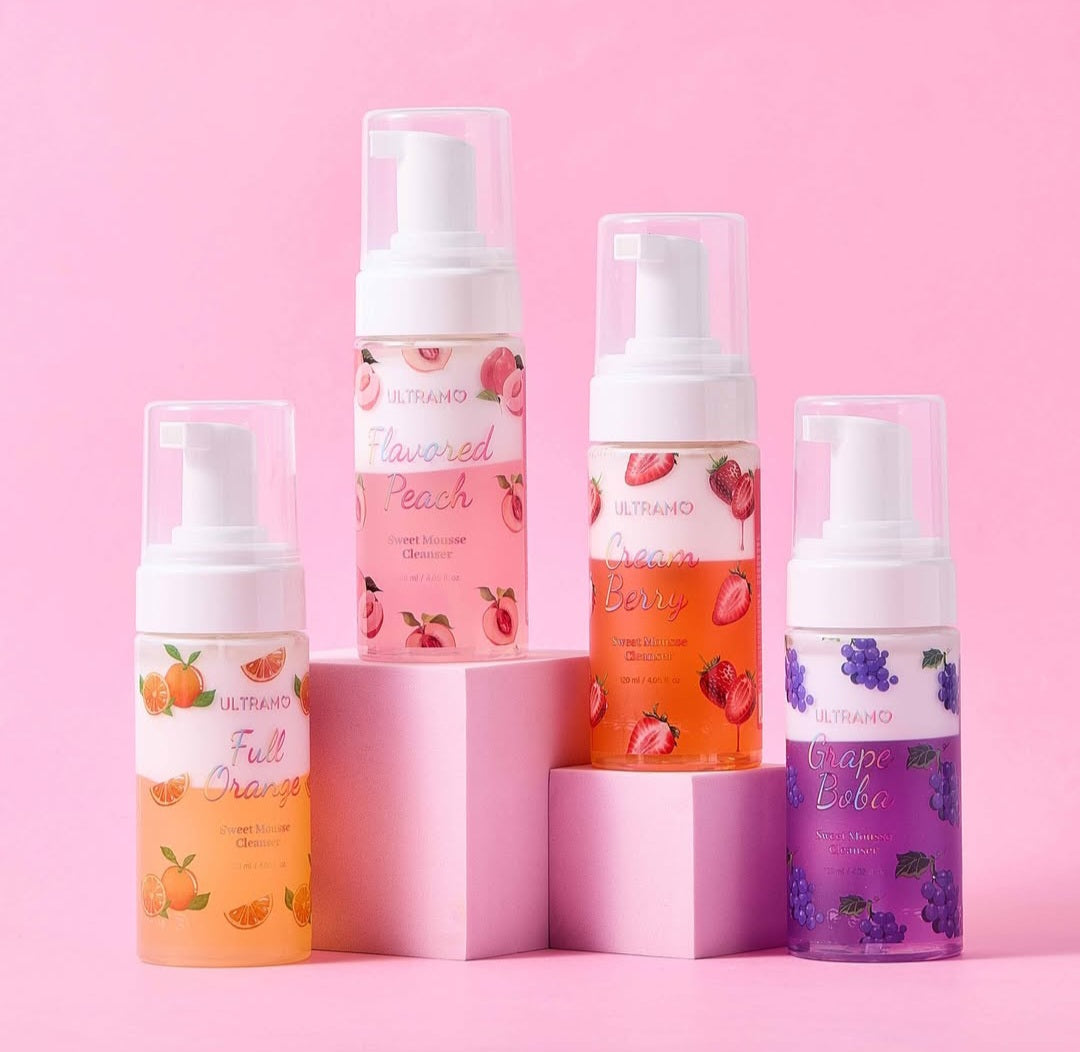 Caja de espuma limpiadora facial aromas frutales 12 piezas ULTRAMO