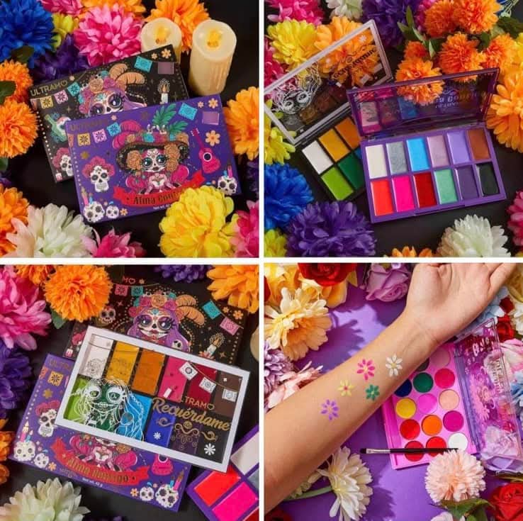 Caja de 6 paletas de maquillaje en crema body paint 12 tonos ULTRAMO