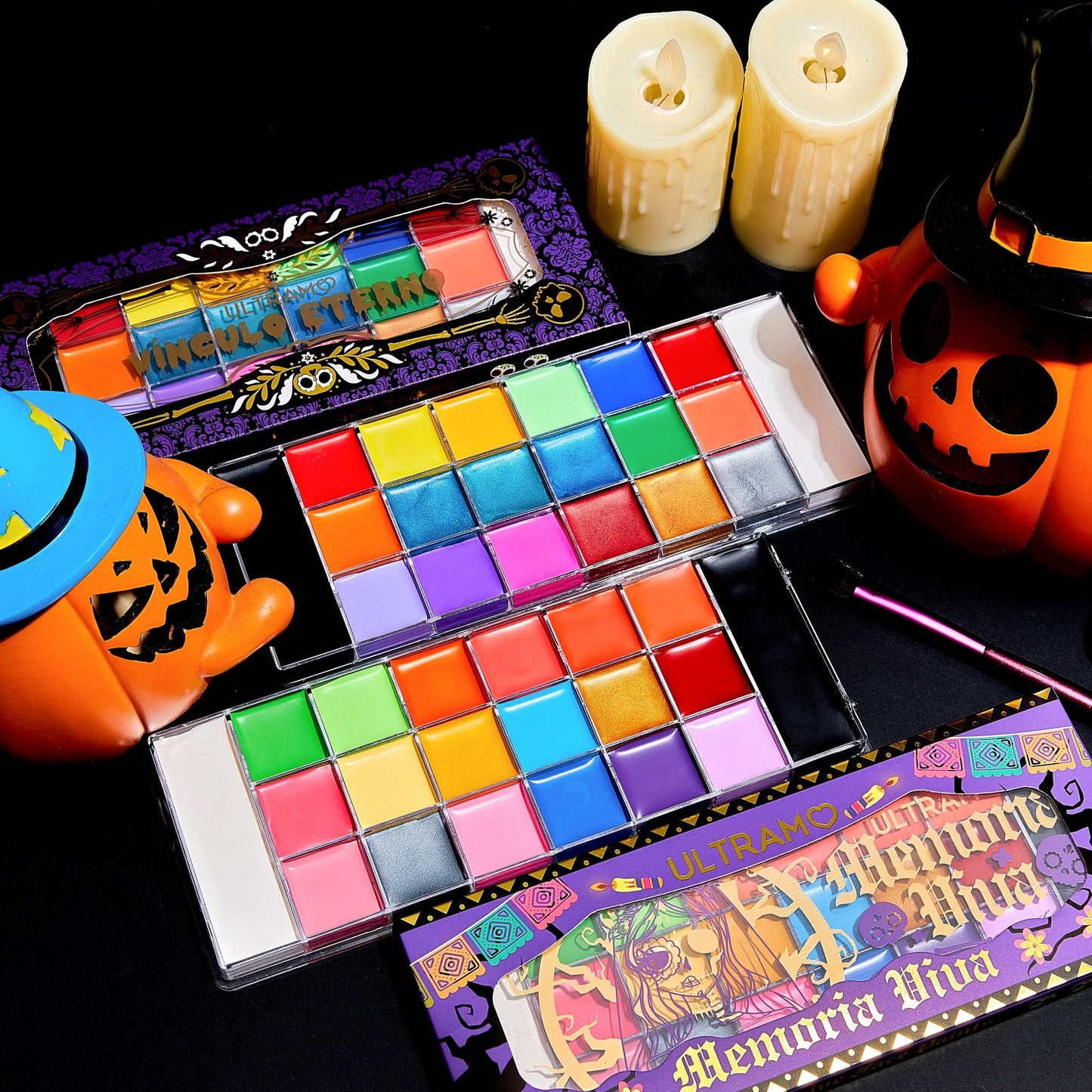 Caja de 6 paletas de maquillaje en crema body paint 20 tonos Memoria Viva ULTRAMO