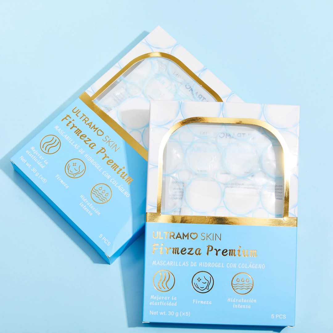 Set de 5 mascarillas de hidrogel faciales con colageno ULTRAMO
