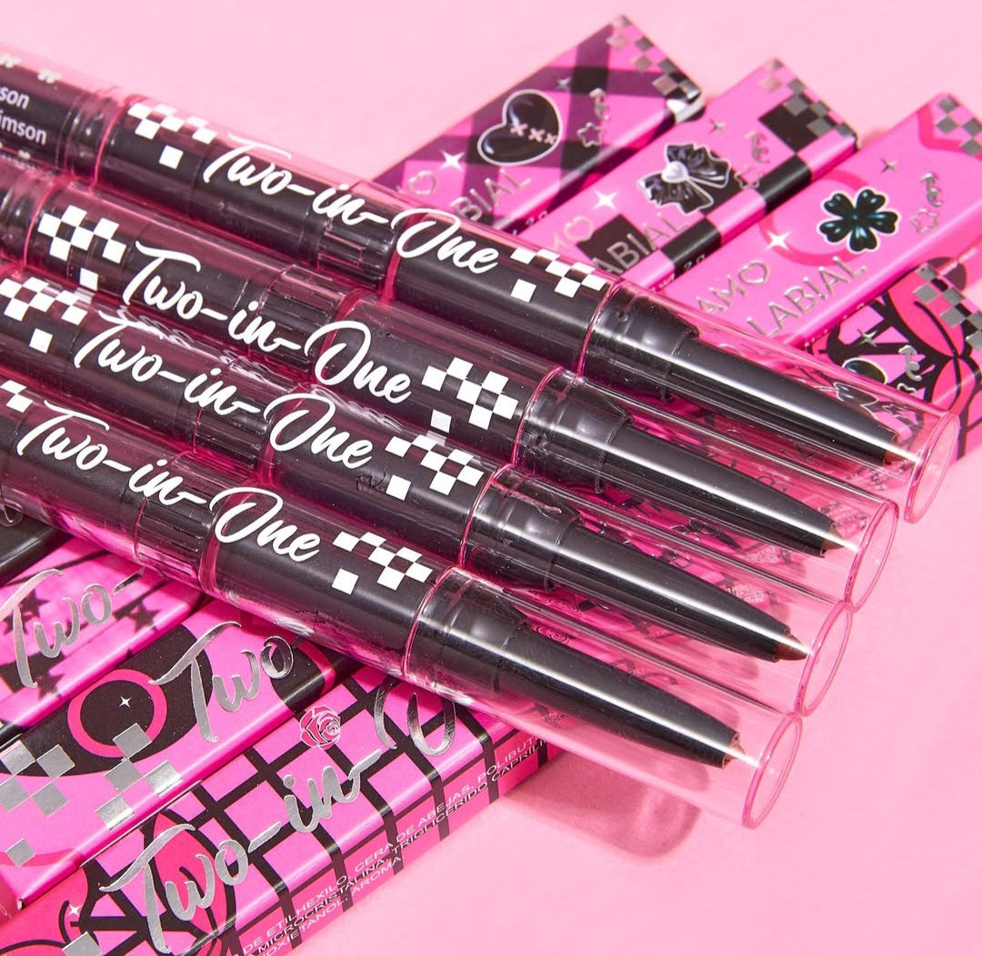 Caja de 12 labiales con delineador two in one ULTRAMO