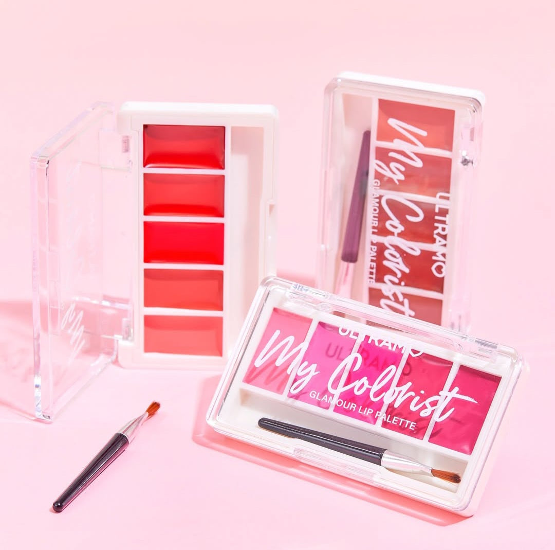 Caja de paleta de labiales en crema 5 tonos my colorist ULTRAMO (12 piezas)