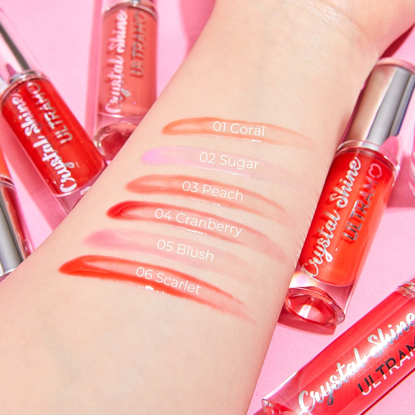 Caja de 12 aceite labial Crystal shine ULTRAMO