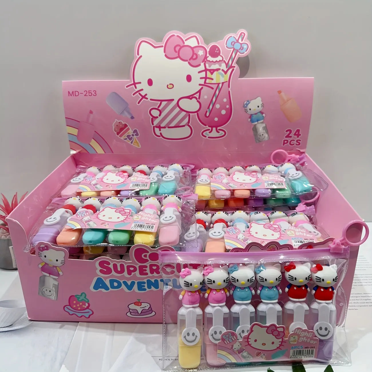 Set de mini marcatextos Mario 6 piezas