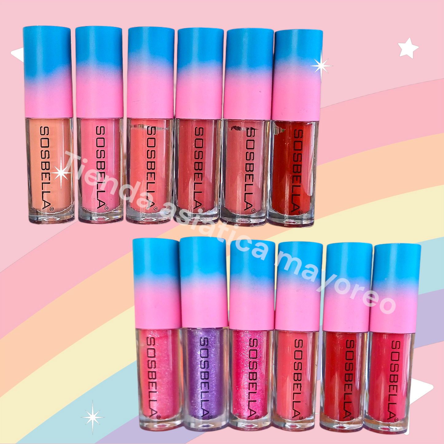 Libro de Sombras 23 Tonos +Rubor+Iluminador+12 Lipgloss Kitty Castillo SOSBELLA