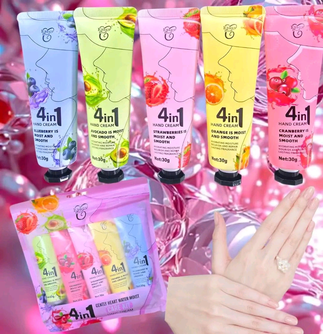 Kit de 5 cremas de manos aromas frutales