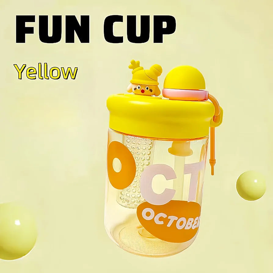 Botella 500 ml Kawaii con Filtro + Charms Decorativos