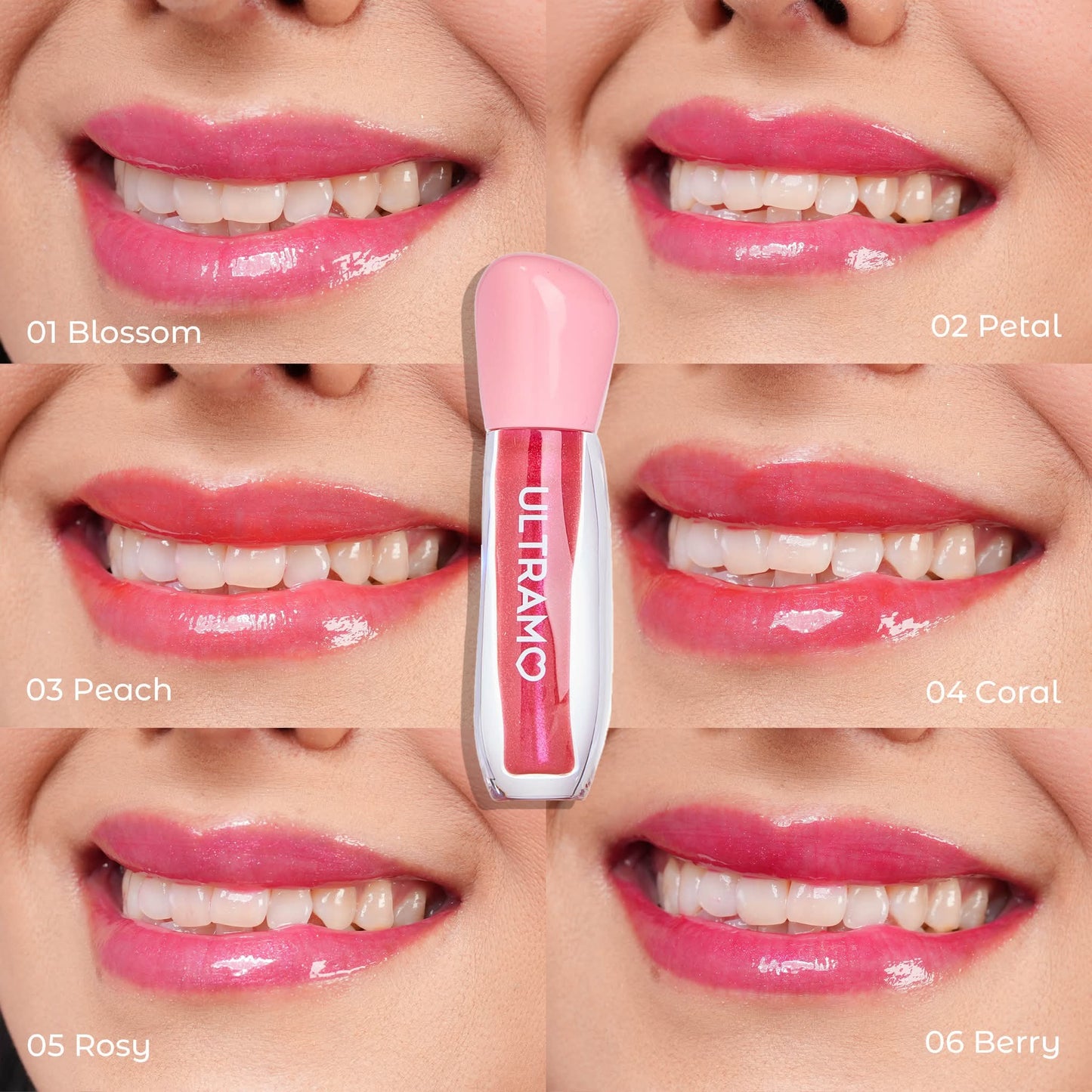 Caja de 12 piezas brillo labial acabado luminoso ULTRAMO