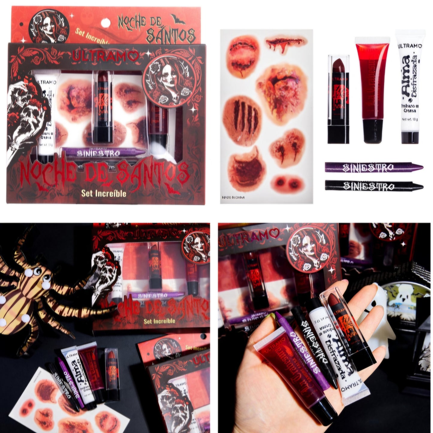 Caja de 6 set de maquillaje Noche de Santos ULTRAMO