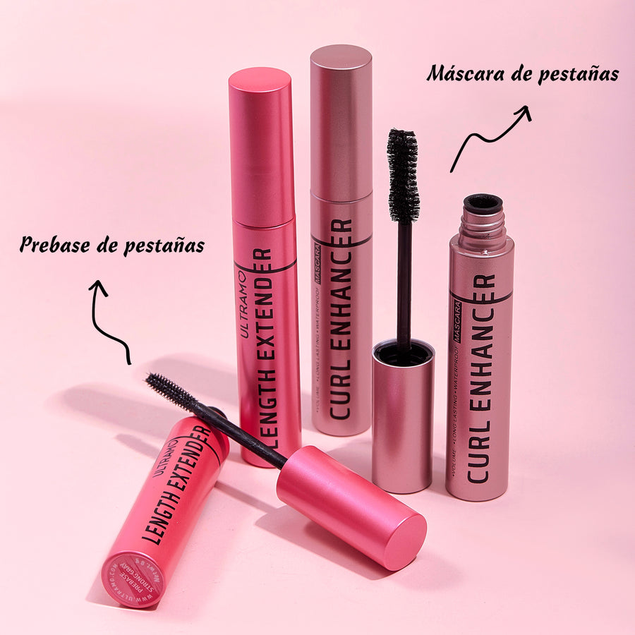 Kit para pestañas waterpoof prebase+ mascara para pestañas ULTRAMO