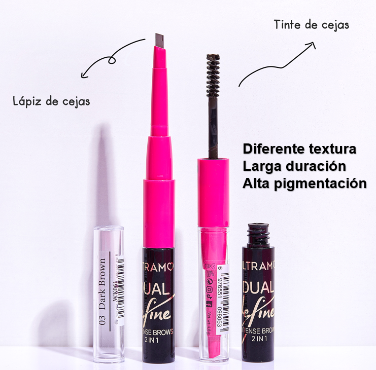 Cejas Intensa 2 en 1 caja de 24 pzs