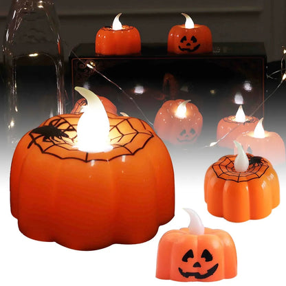 Luz LED Tipo Vela en Forma de Calabaza