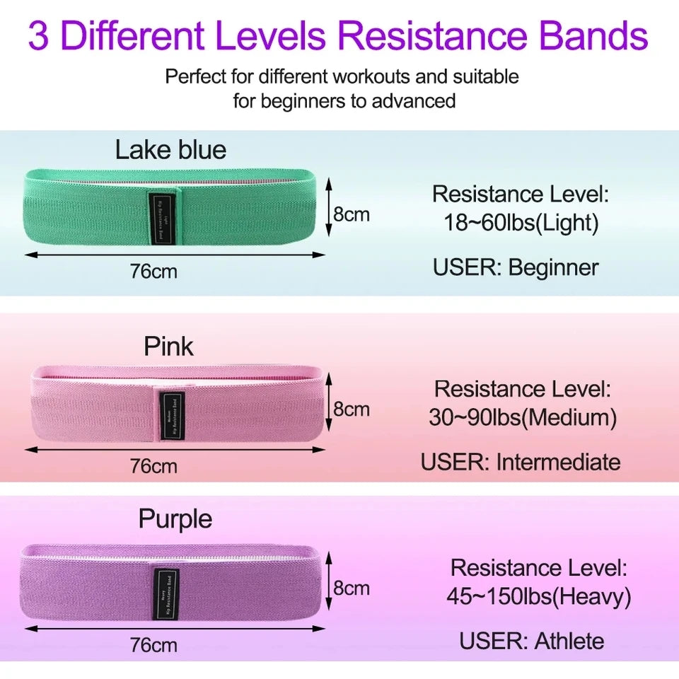 Banda de resistencia elastica para hacer ejercicio variada