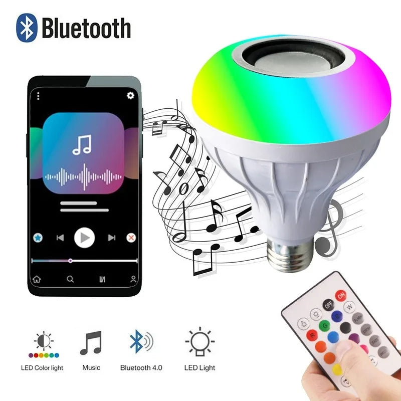 Foco Led con bocina bluetooth