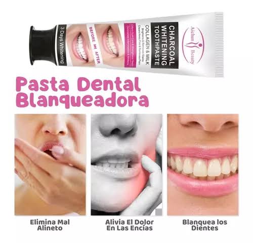 Pasta dental blanqueadora con carbón Aichun