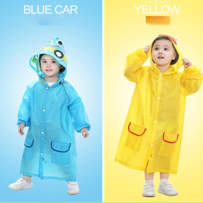 Impermeable infantil figuras kawaii variado