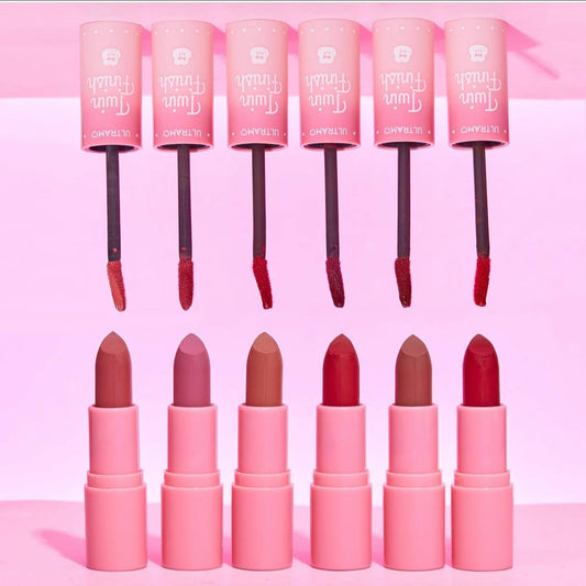 Labial en barra+labial liquido Twin Finish ULTRAMO
