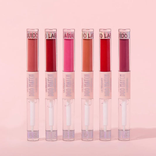 Labial liquido+gloss transparente Duo Match ULTRAMO