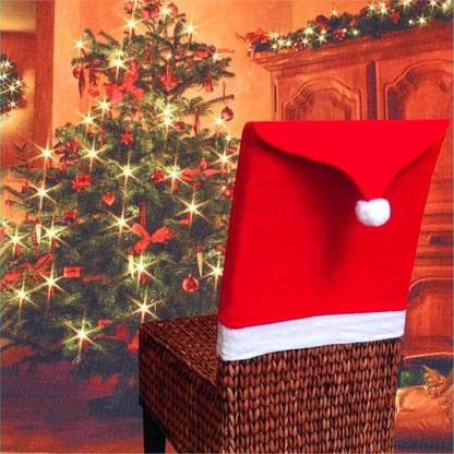 Funda para silla gorro navideño