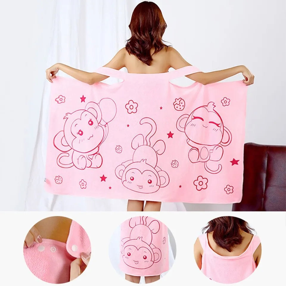 Toalla Kawaii Salida de Baño Pink