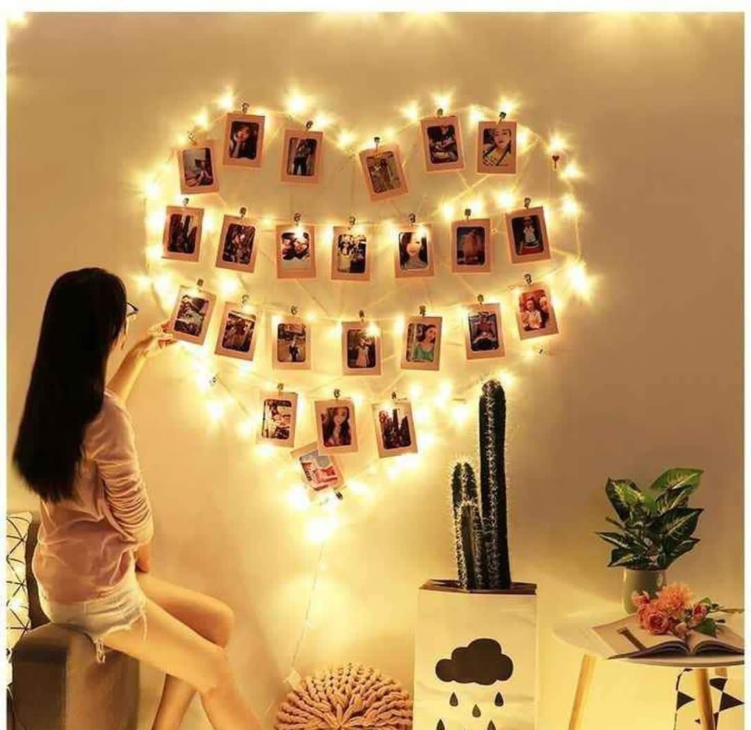 Serie Led Decorativa para Fotos en Forma de Pinzas 2mts de Pilas "AA"