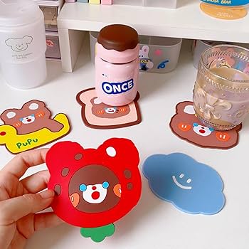 Porta vaso de silicon kawaii variado