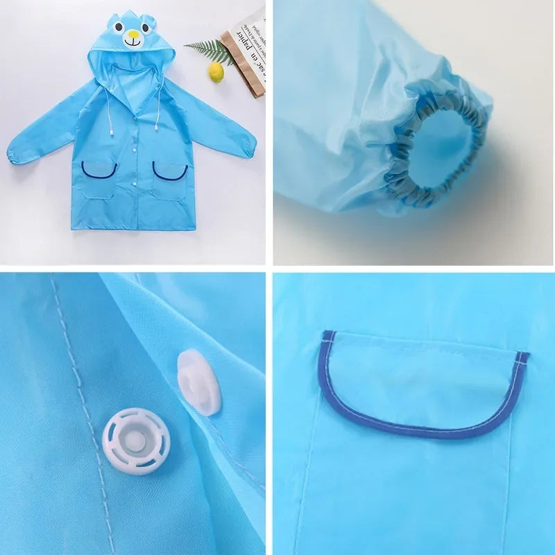 Impermeable infantil figuras kawaii variado