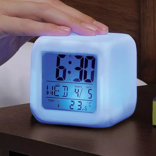 Lampara Cuadrada Reloj Digital Alarma Variado