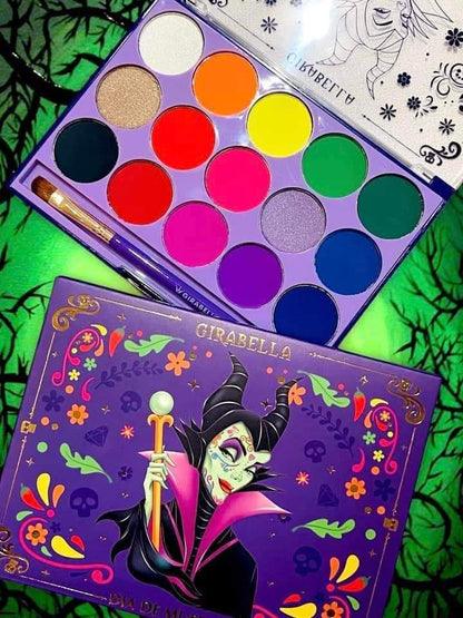 Paleta de Sombras se activan con agua Villanas Disney Edicion Dia de Muertos Variado