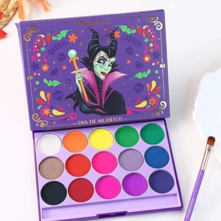 Paleta de Sombras se activan con agua Villanas Disney Edicion Dia de Muertos Variado