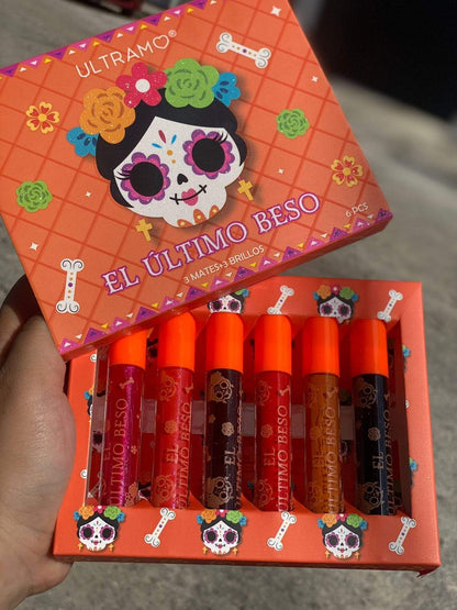 Set de Lipgloss Viva la Vida  Dia de Muertos 6pzs Variado